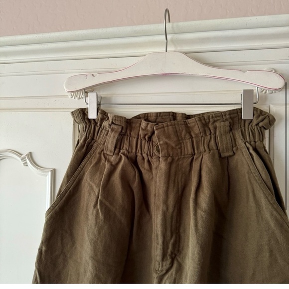 Apiece Apart Son Vida Wide-Leg Linen Organic Cotton Pants in Olive Green Large - Picture 8 of 10